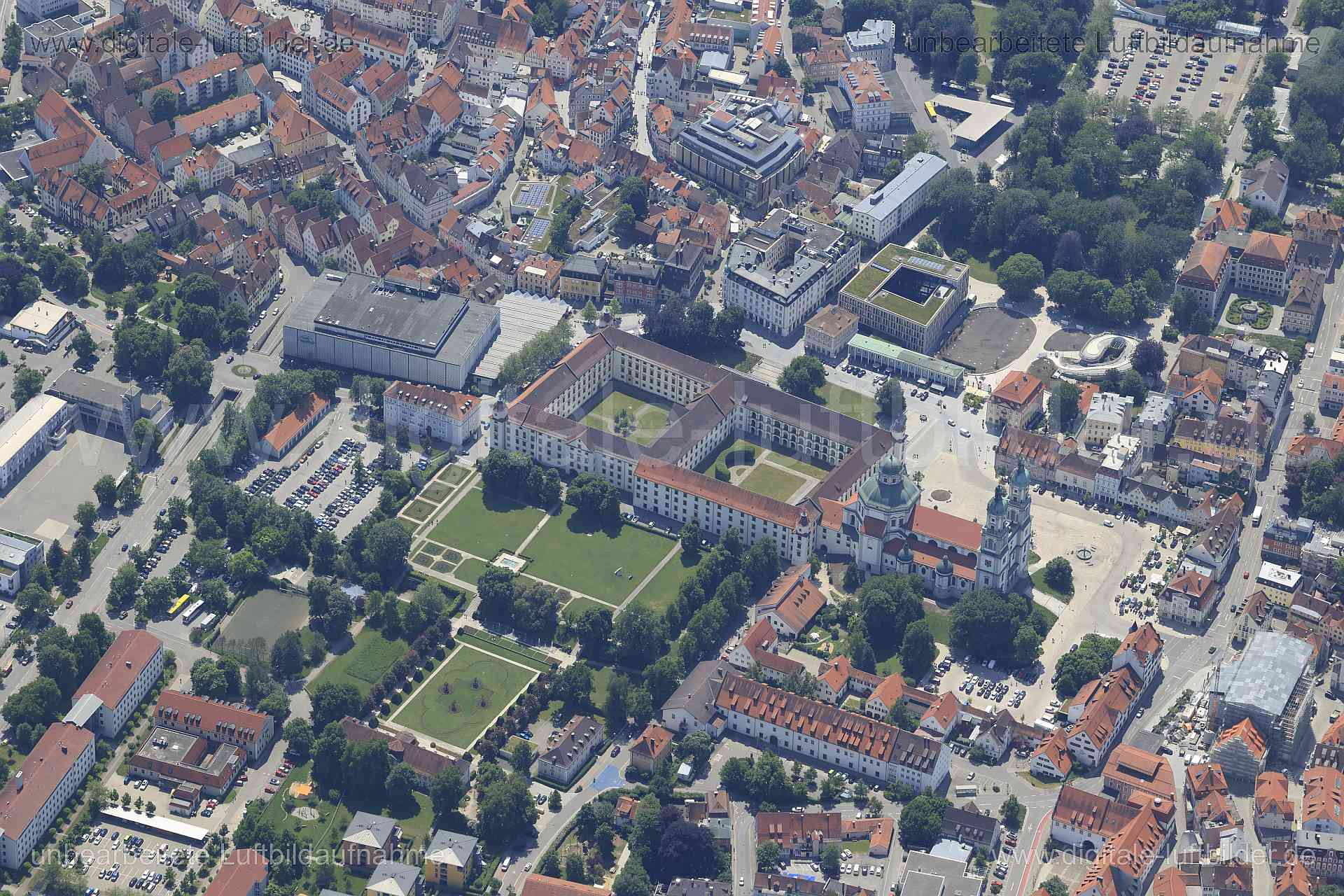 Luftaufnahme Basilika St. Lorenz in Kempten | Schwaben, Bayern