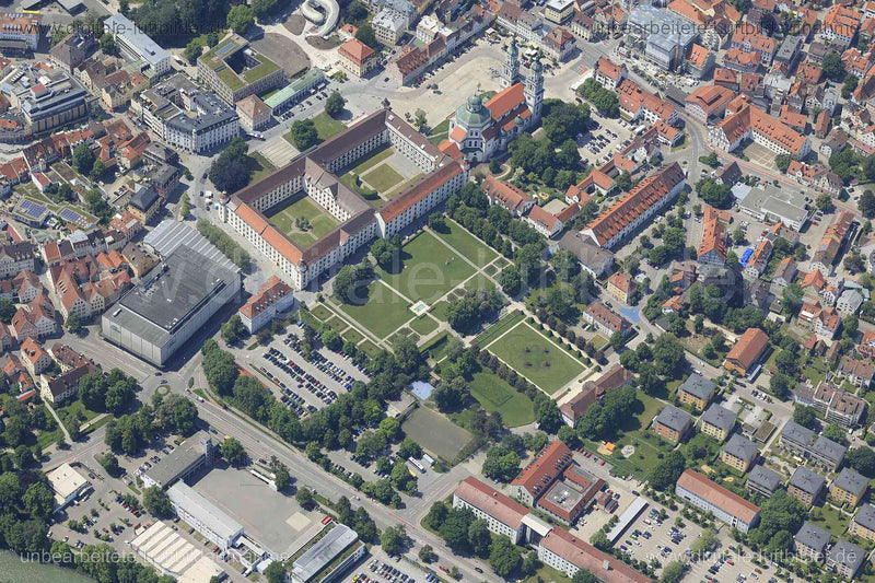 Luftaufnahme Basilika St. Lorenz in Kempten | Schwaben, Bayern