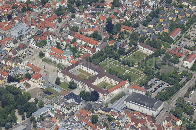 Luftaufnahme Basilika St. Lorenz in Kempten | Schwaben, Bayern