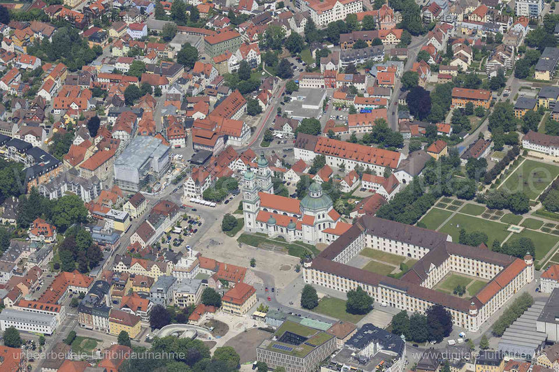 Luftaufnahme Basilika St. Lorenz in Kempten | Schwaben, Bayern