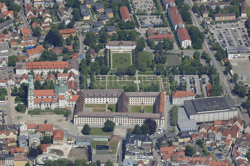 Luftaufnahme Basilika St. Lorenz in Kempten | Schwaben, Bayern