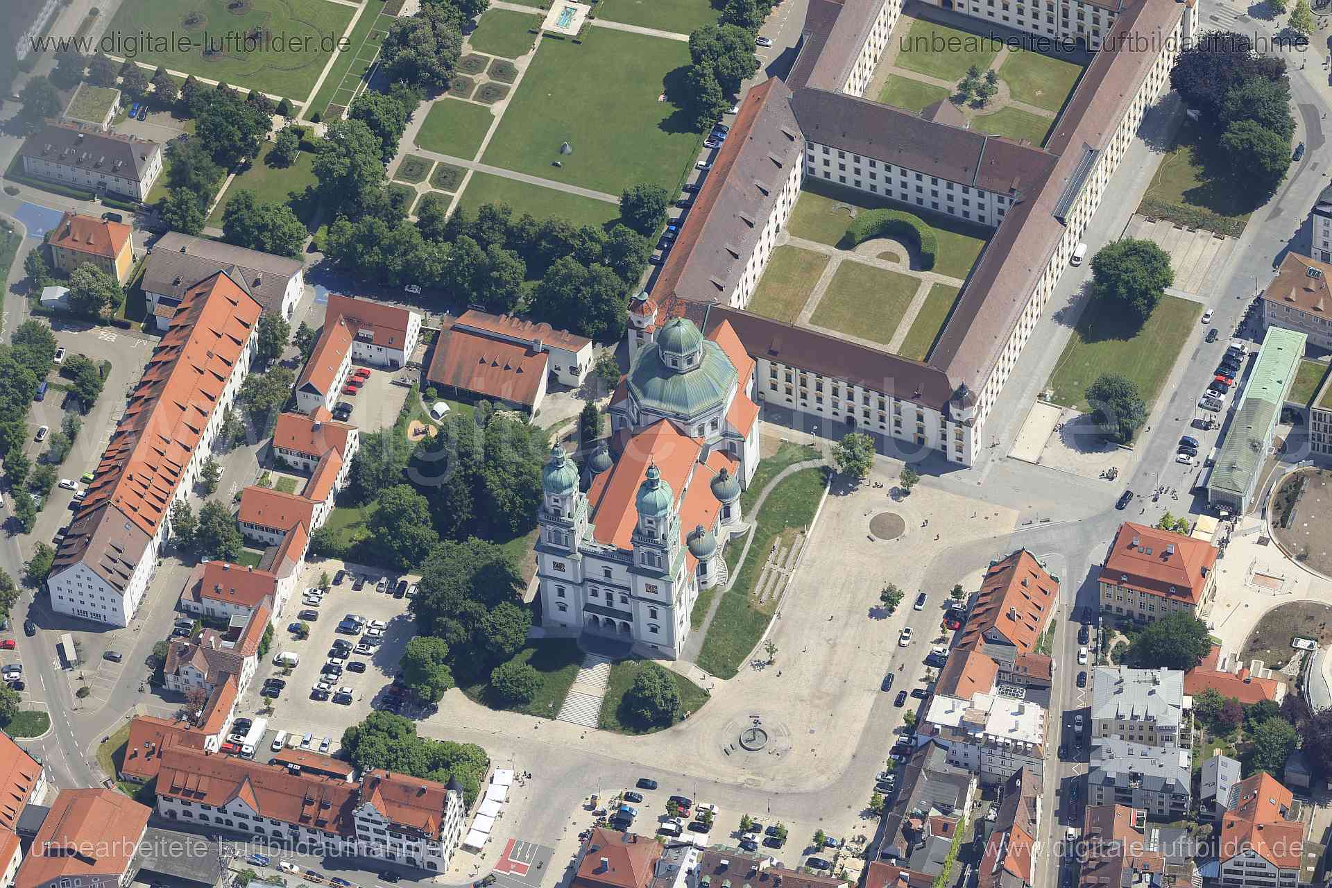 Luftaufnahme Basilika St. Lorenz in Kempten | Schwaben, Bayern