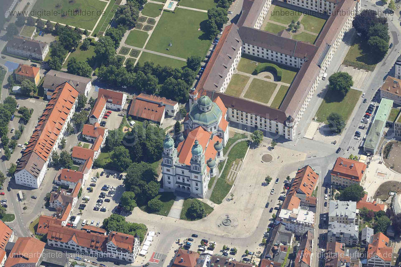 Luftaufnahme Basilika St. Lorenz in Kempten | Schwaben, Bayern