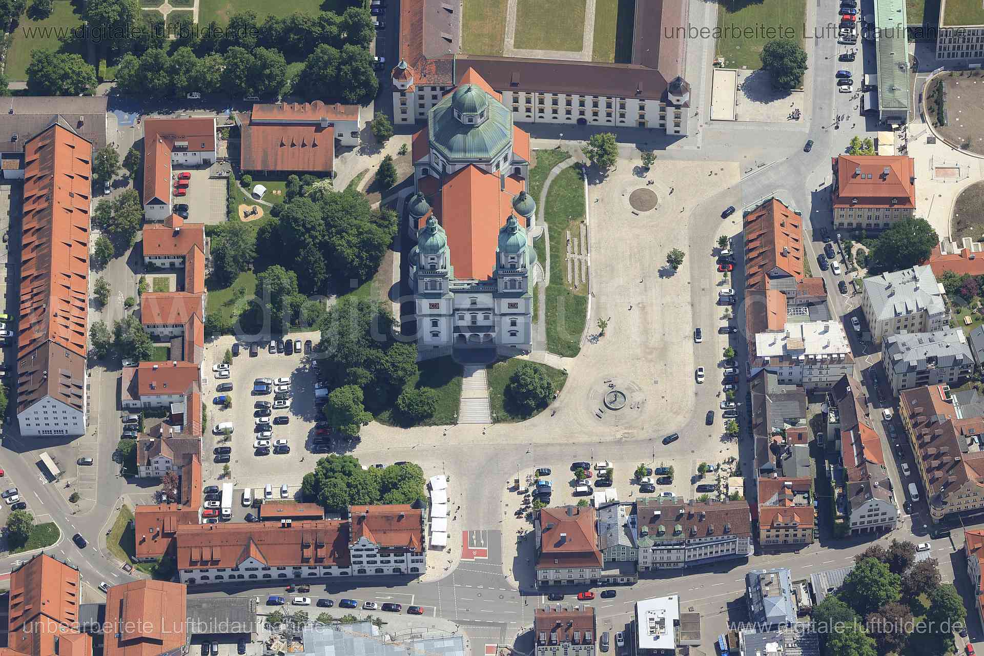 Luftaufnahme Basilika St. Lorenz in Kempten | Schwaben, Bayern
