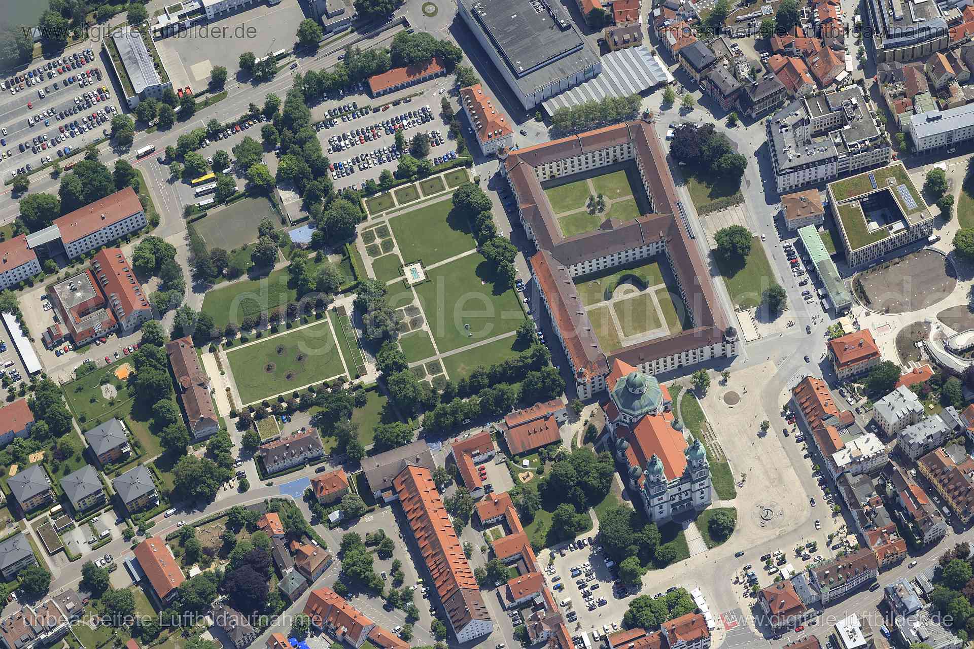 Luftaufnahme Basilika St. Lorenz in Kempten | Schwaben, Bayern