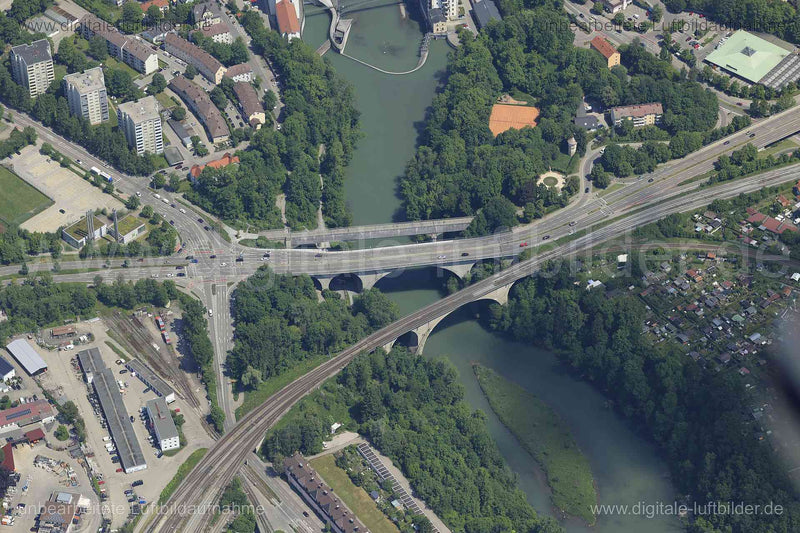Luftaufnahme Brücken in Kempten in Kempten | Schwaben, Bayern
