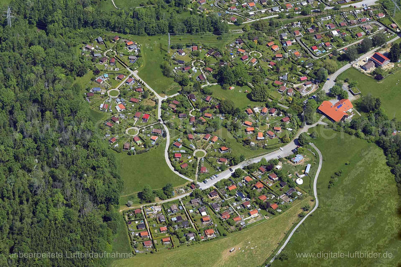 Luftaufnahme Gartenanlage Westlicher Stadtweiher in Kempten | Schwaben, Bayern