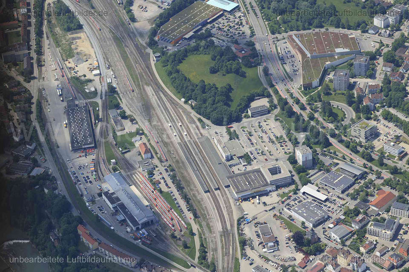 Luftaufnahme Hauptbahnhof Kempten in Kempten | Schwaben, Bayern