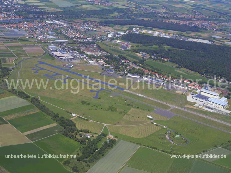 Luftaufnahme Flugplatz Kitzingen in Kitzingen | Unterfranken, Bayern