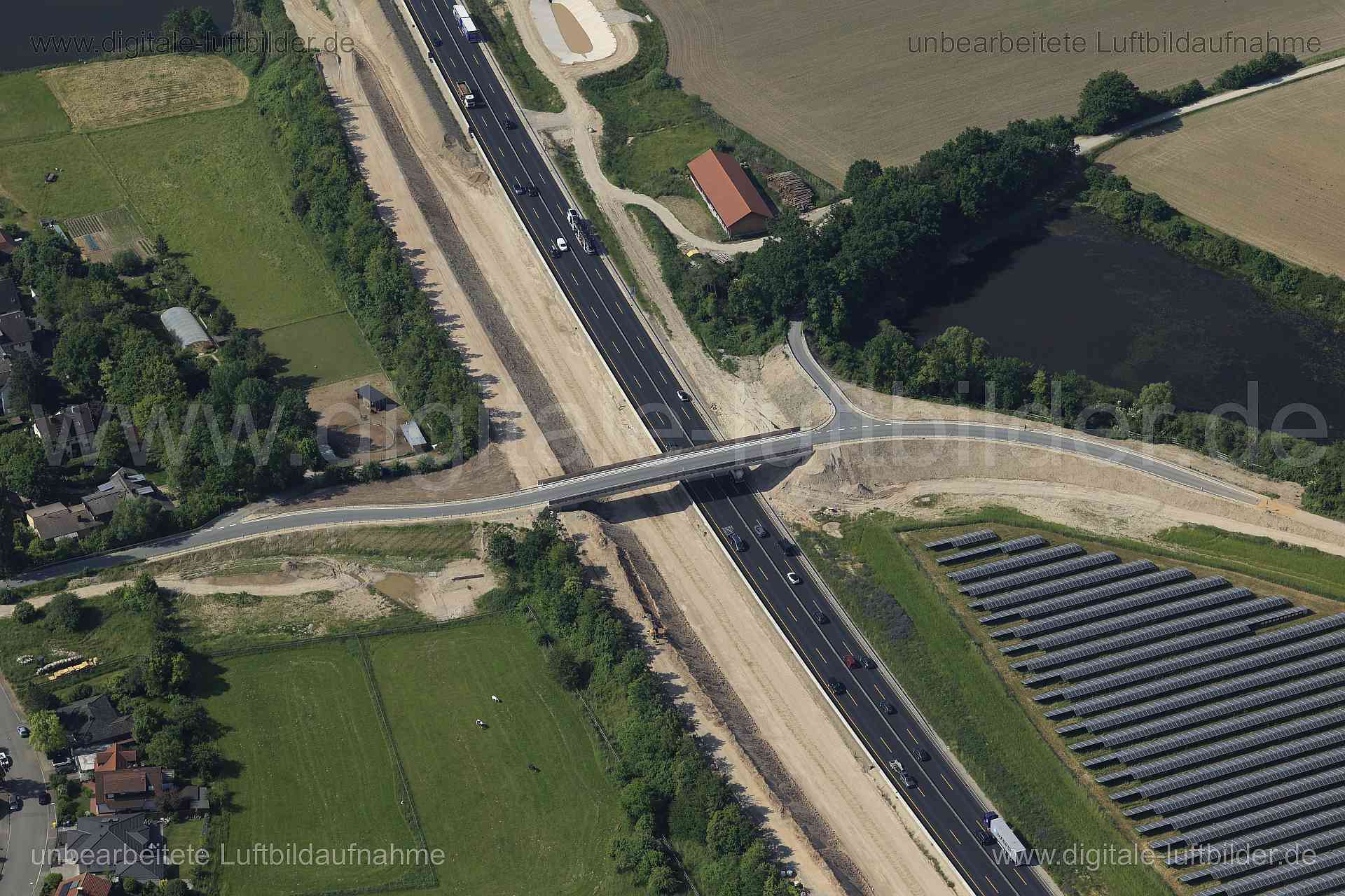 Luftaufnahme Brücke bei Kosbach in Kosbach | Mittelfranken, Bayern