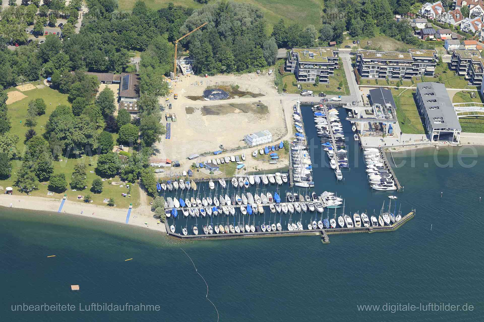 Luftaufnahme Bodan-Werft Freizeit und Hafen in Kressbronn am Bodensee | Bodenseekreis, Baden-Württemberg