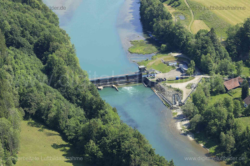 Luftaufnahme Illerstufe in Kronburg | Schwaben, Bayern