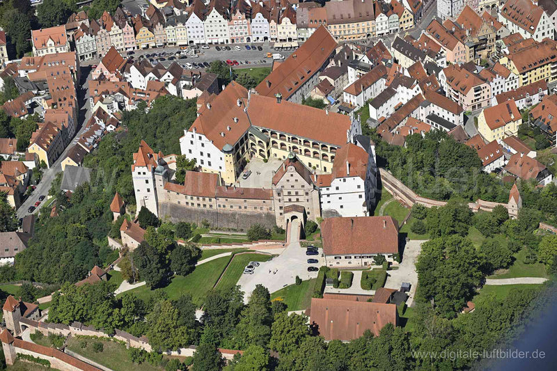 Luftaufnahme Burg Trausnitz in Landshut | Niederbayern, Bayern
