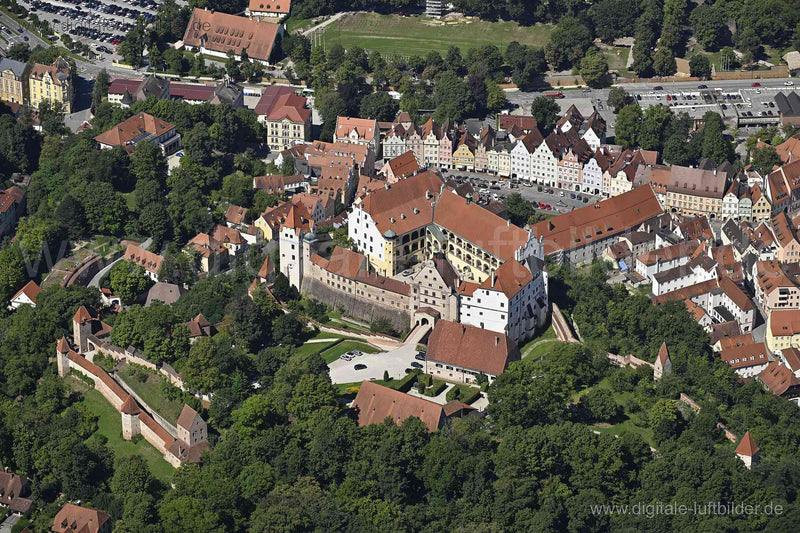 Luftaufnahme Burg Trausnitz in Landshut | Niederbayern, Bayern