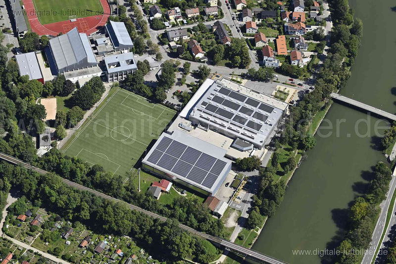 Luftaufnahme Fanatec Arena in Landshut | Niederbayern, Bayern