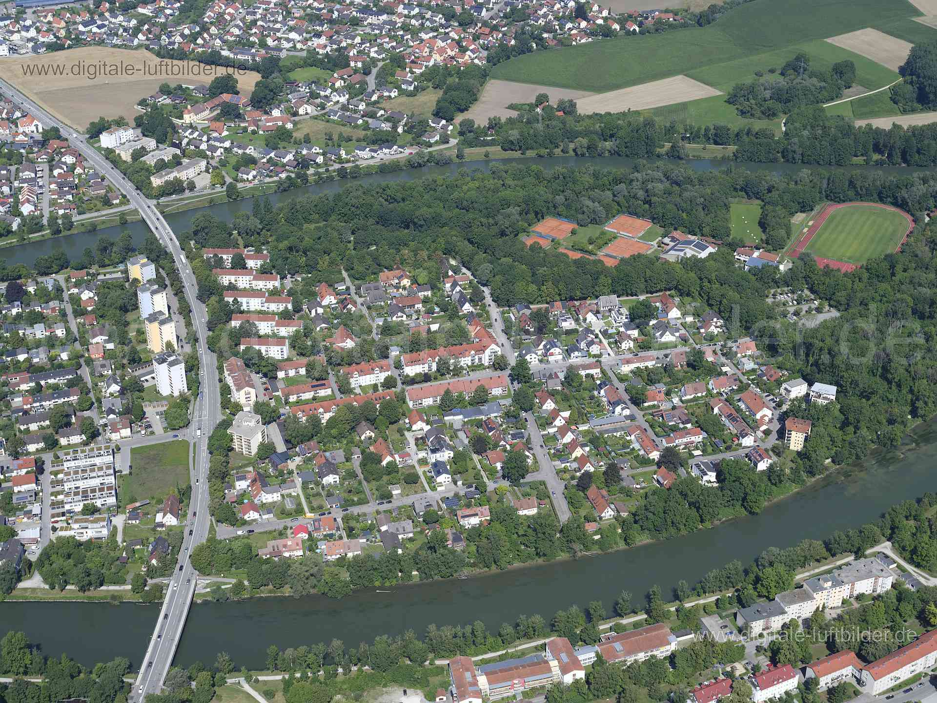 Luftaufnahme Landshut in Landshut | Niederbayern, Bayern