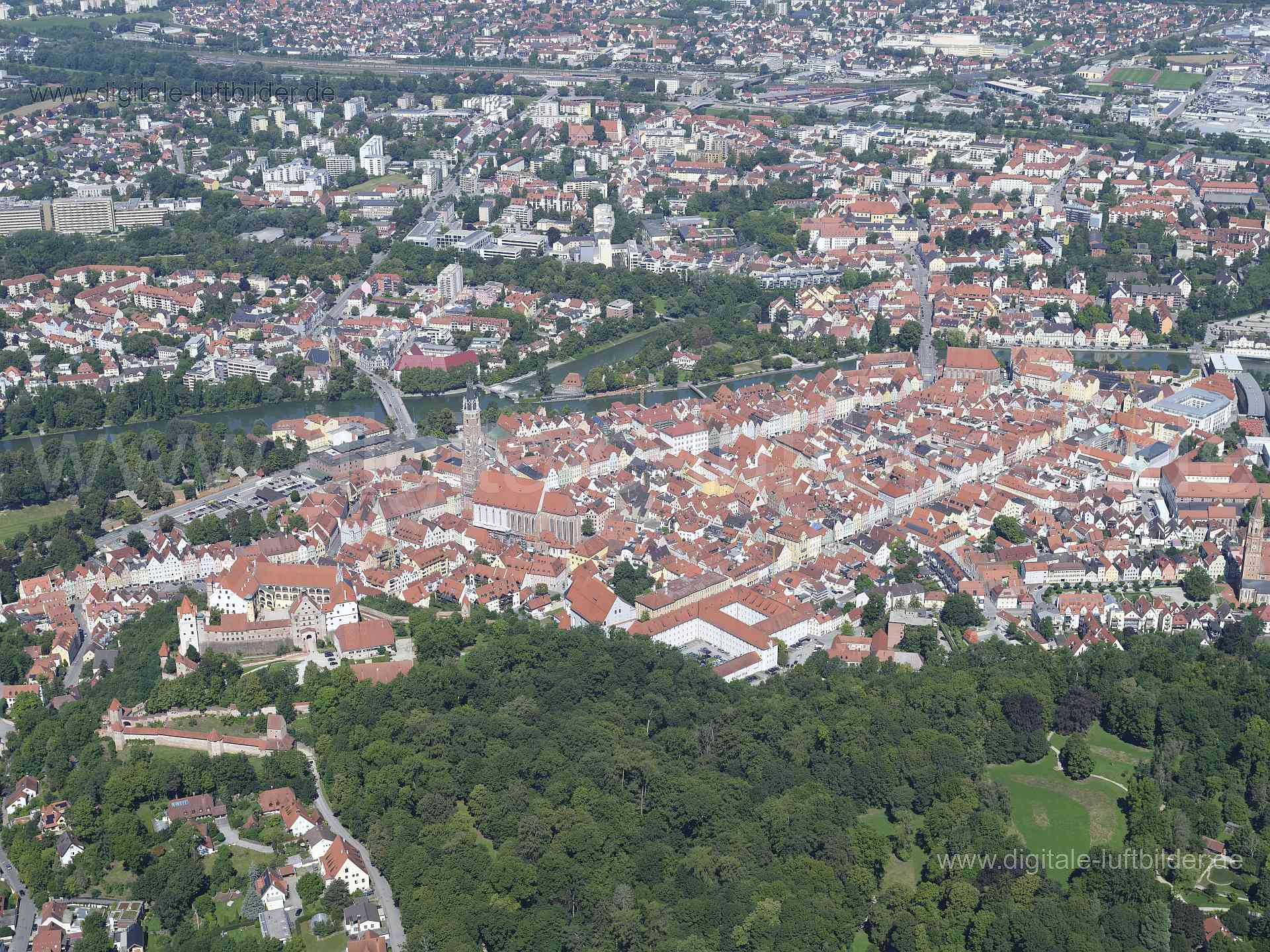 Luftaufnahme Landshut in Landshut | Niederbayern, Bayern