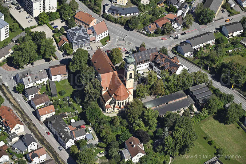 Luftaufnahme St. Margaret Landshut in Landshut | Niederbayern, Bayern