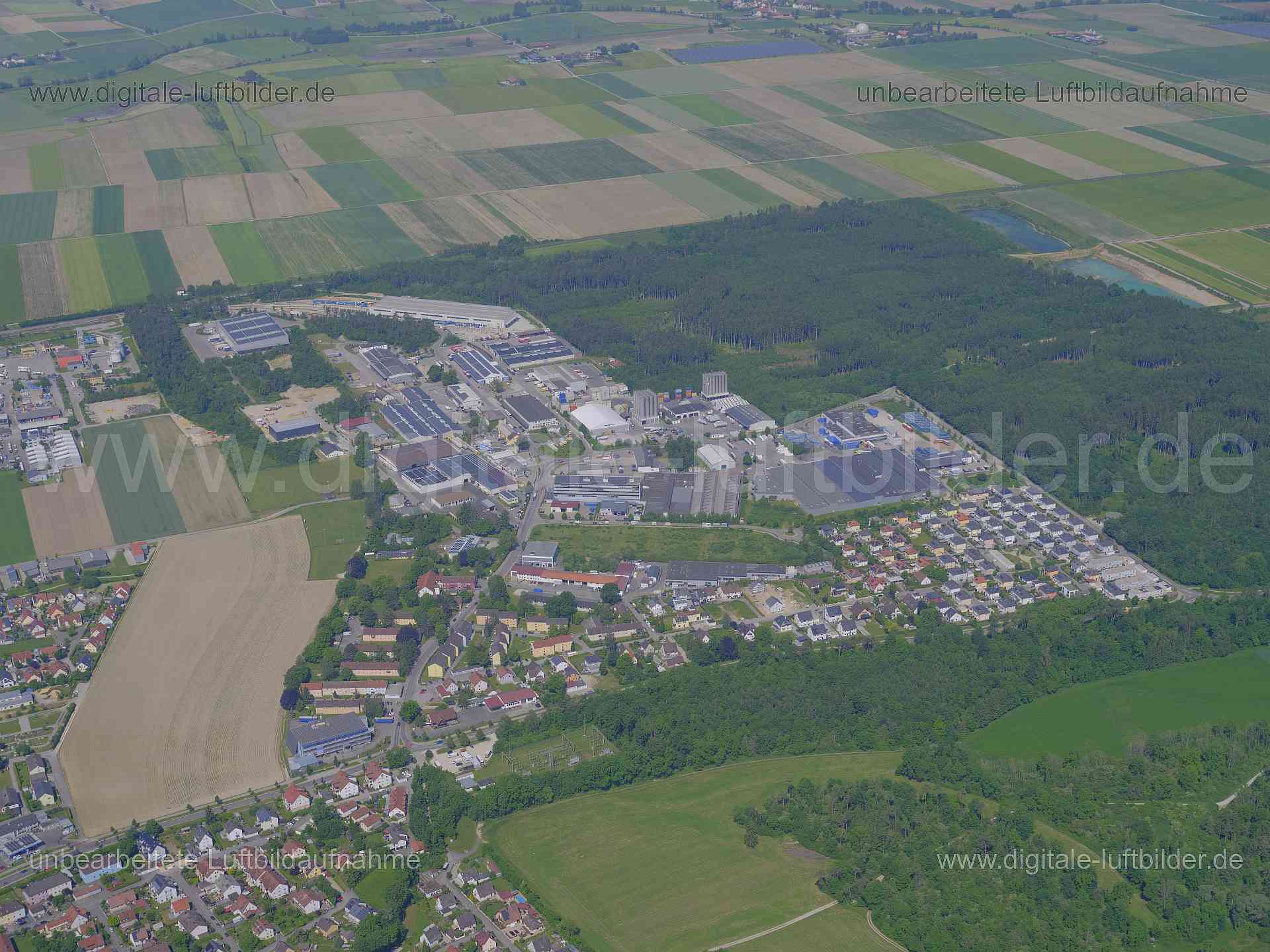 Luftaufnahme Gewerbegebiet Foret in Langwied am Lech | Schwaben, Bayern