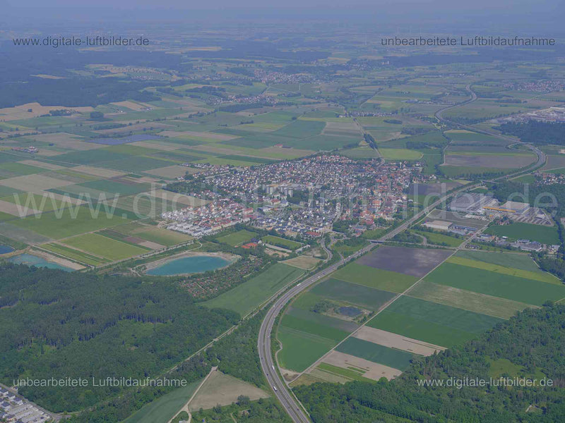 Luftaufnahme Langwied am Lech in Langwied am Lech | Schwaben, Bayern