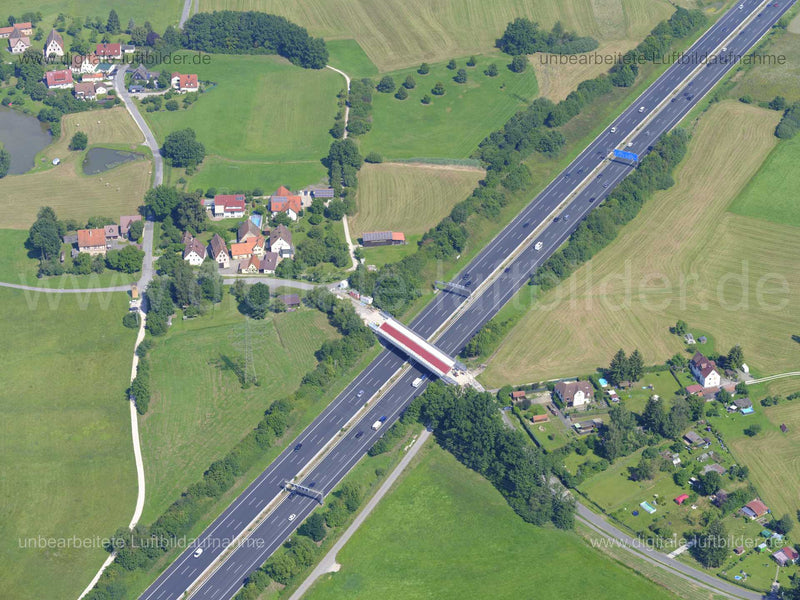Luftaufnahme Brückenbau bei Letten in Lauf an der Pegnitz | Mittelfranken, Bayern