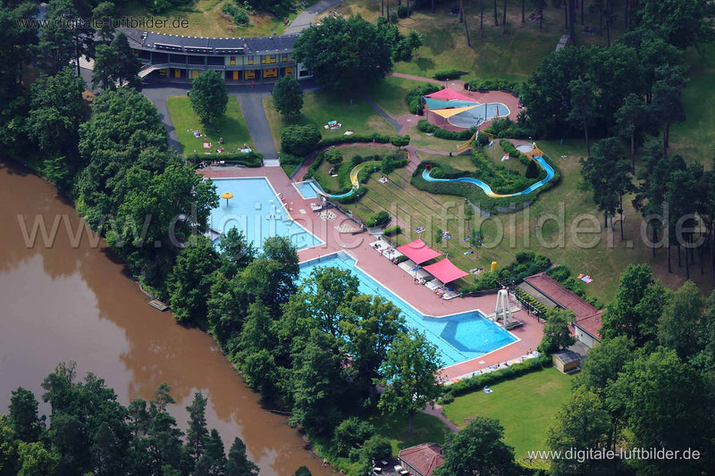 Luftaufnahme Freibad in Lauf an der Pegnitz | Mittelfranken, Bayern