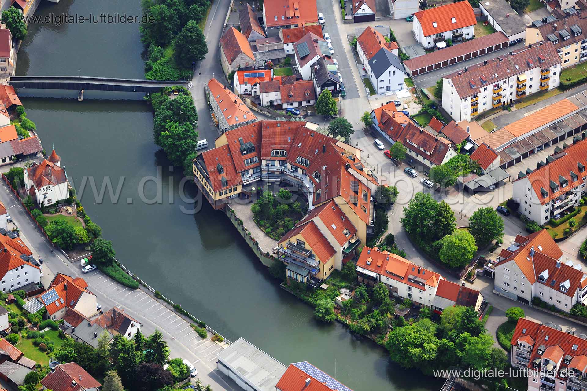 Luftaufnahme Lauf an der Pegnitz in Lauf an der Pegnitz | Mittelfranken, Bayern