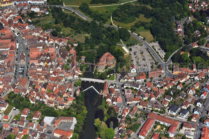 Luftaufnahme Lauf an der Pegnitz in Lauf an der Pegnitz | Mittelfranken, Bayern