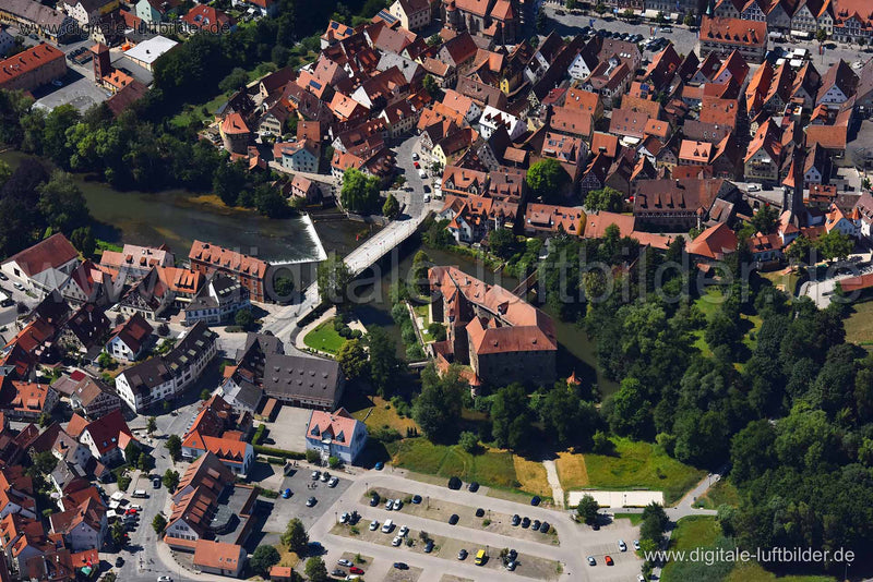 Luftaufnahme Wenzelschloss in Lauf an der Pegnitz | Mittelfranken, Bayern