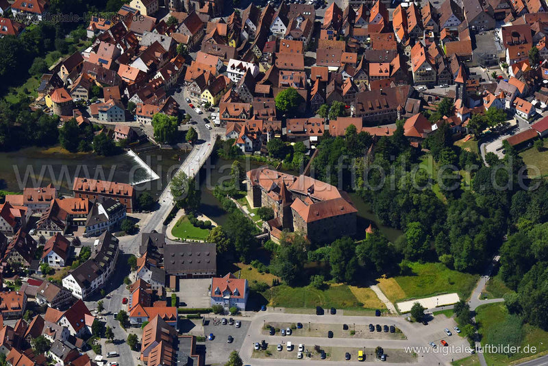 Luftaufnahme Wenzelschloss in Lauf an der Pegnitz | Mittelfranken, Bayern