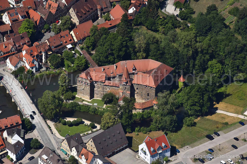 Luftaufnahme Wenzelschloss in Lauf an der Pegnitz | Mittelfranken, Bayern