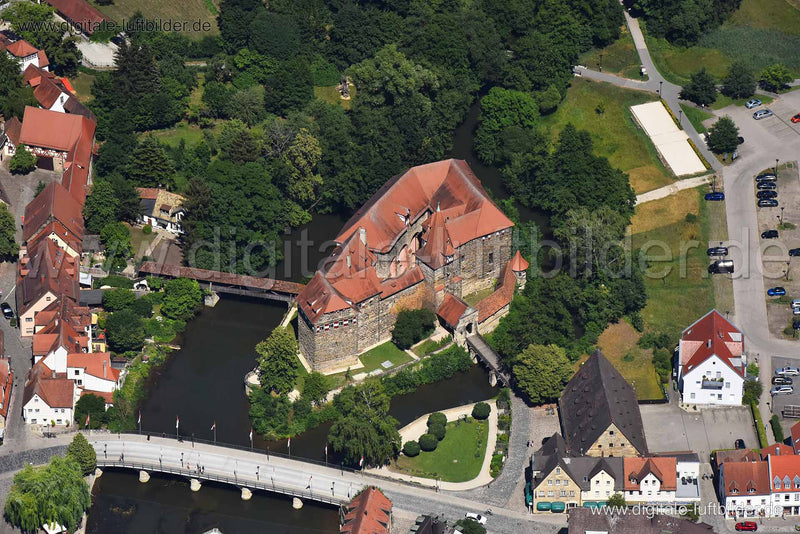 Luftaufnahme Wenzelschloss in Lauf an der Pegnitz | Mittelfranken, Bayern