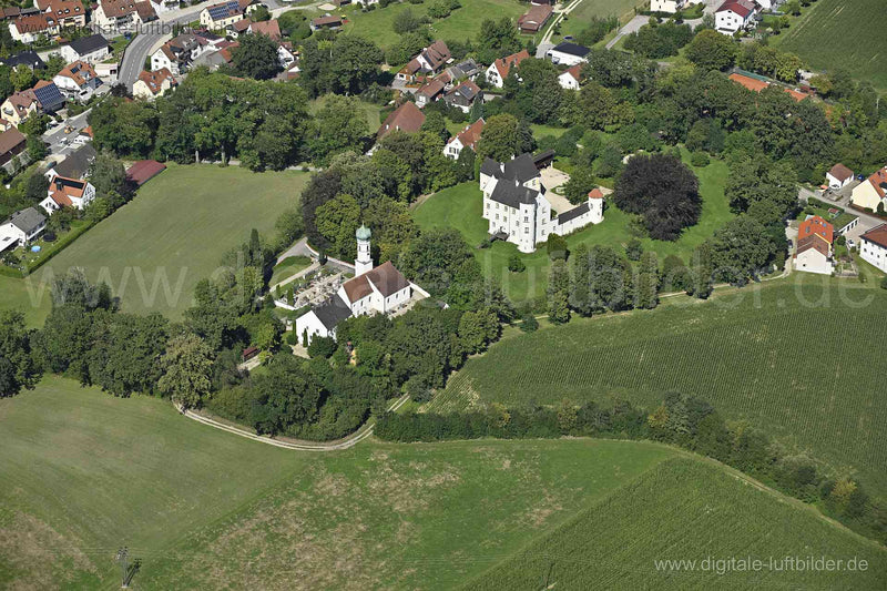 Luftaufnahme Schloss Lauterbach in Lauterbach | Oberbayern, Bayern
