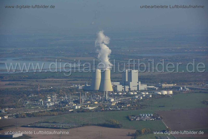 Luftaufnahme Braunkohlekraftwerk Lippendorf in Leipzig | Sachsen, Sachsen