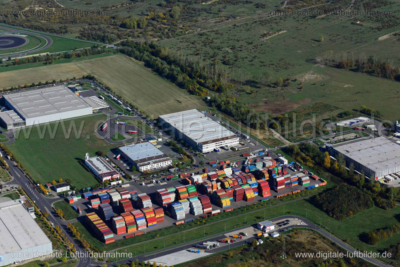 Luftaufnahme Containerbahnhof in Leipzig | Sachsen, Sachsen