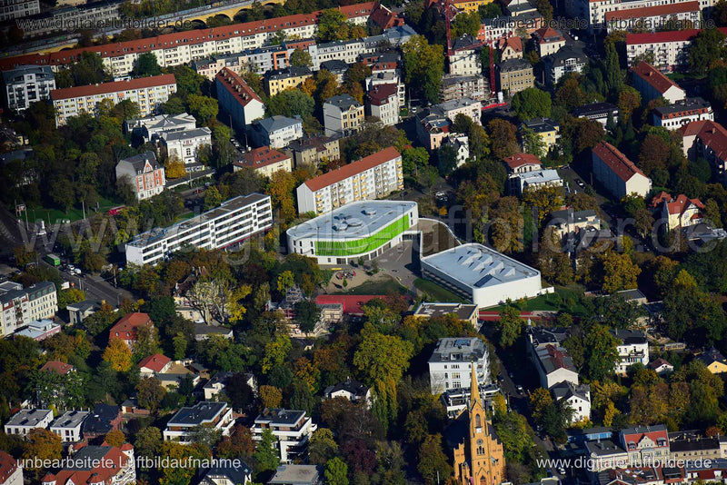Luftaufnahme Erich-Kästner-Schule in Leipzig | Sachsen, Sachsen