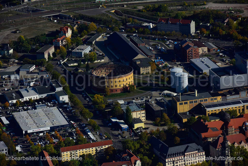Luftaufnahme Gasometer Nord in Leipzig | Sachsen, Sachsen