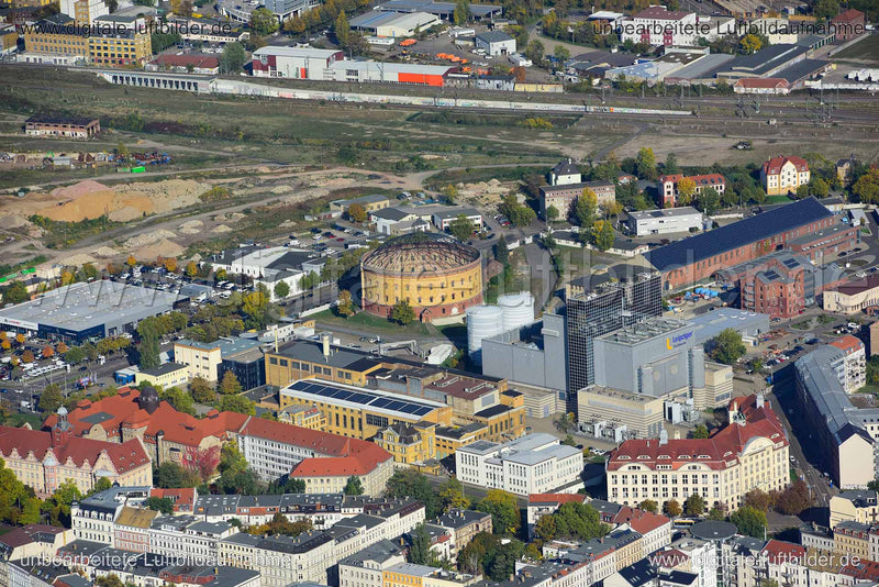 Luftaufnahme Gasometer Nord in Leipzig | Sachsen, Sachsen