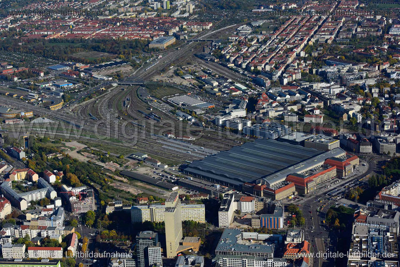 Luftaufnahme Hauptbahnhof in Leipzig | Sachsen, Sachsen