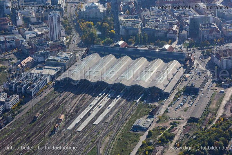 Luftaufnahme Hauptbahnhof in Leipzig | Sachsen, Sachsen