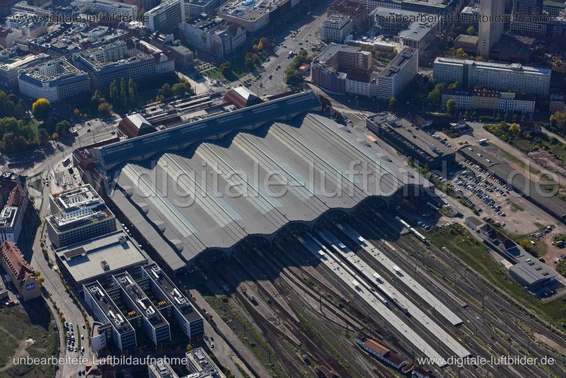 Luftaufnahme Hauptbahnhof in Leipzig | Sachsen, Sachsen