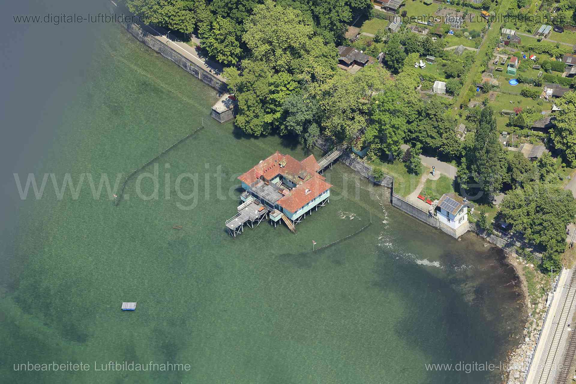 Luftaufnahme Aeschacher Bad in Lindau | Schwaben, Bayern