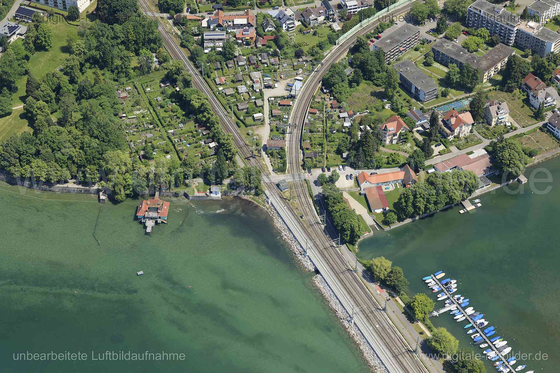 Luftaufnahme Aeschacher Bad in Lindau | Schwaben, Bayern