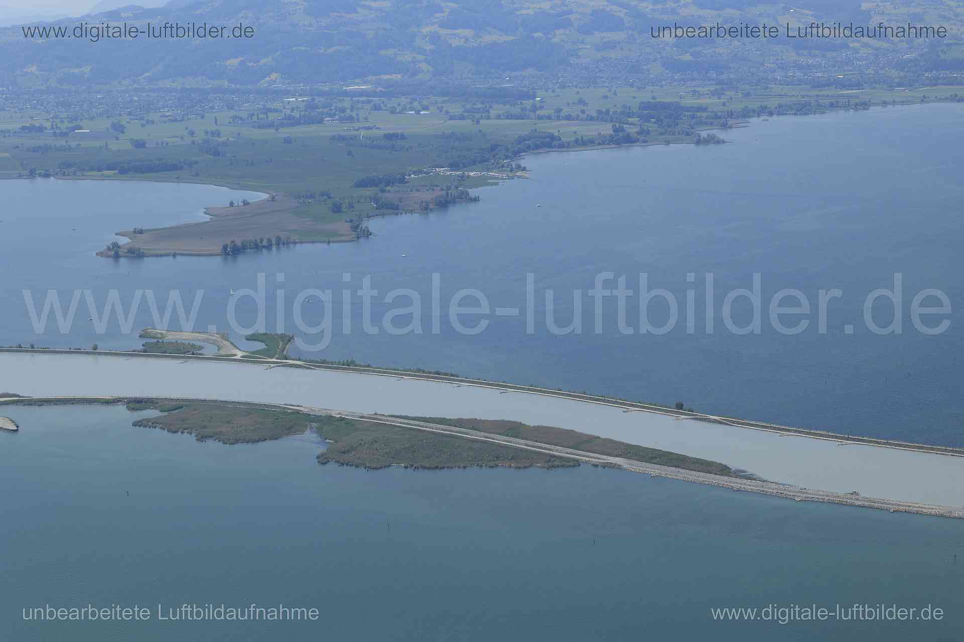 Luftaufnahme Bodensee, Rhein in Lindau | Schwaben, Bayern