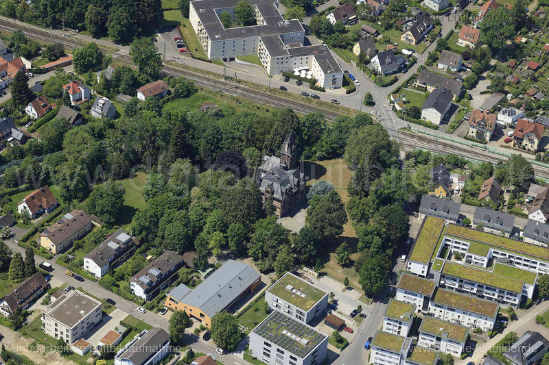 Luftaufnahme Holdereggen Schlössle in Lindau | Schwaben, Bayern