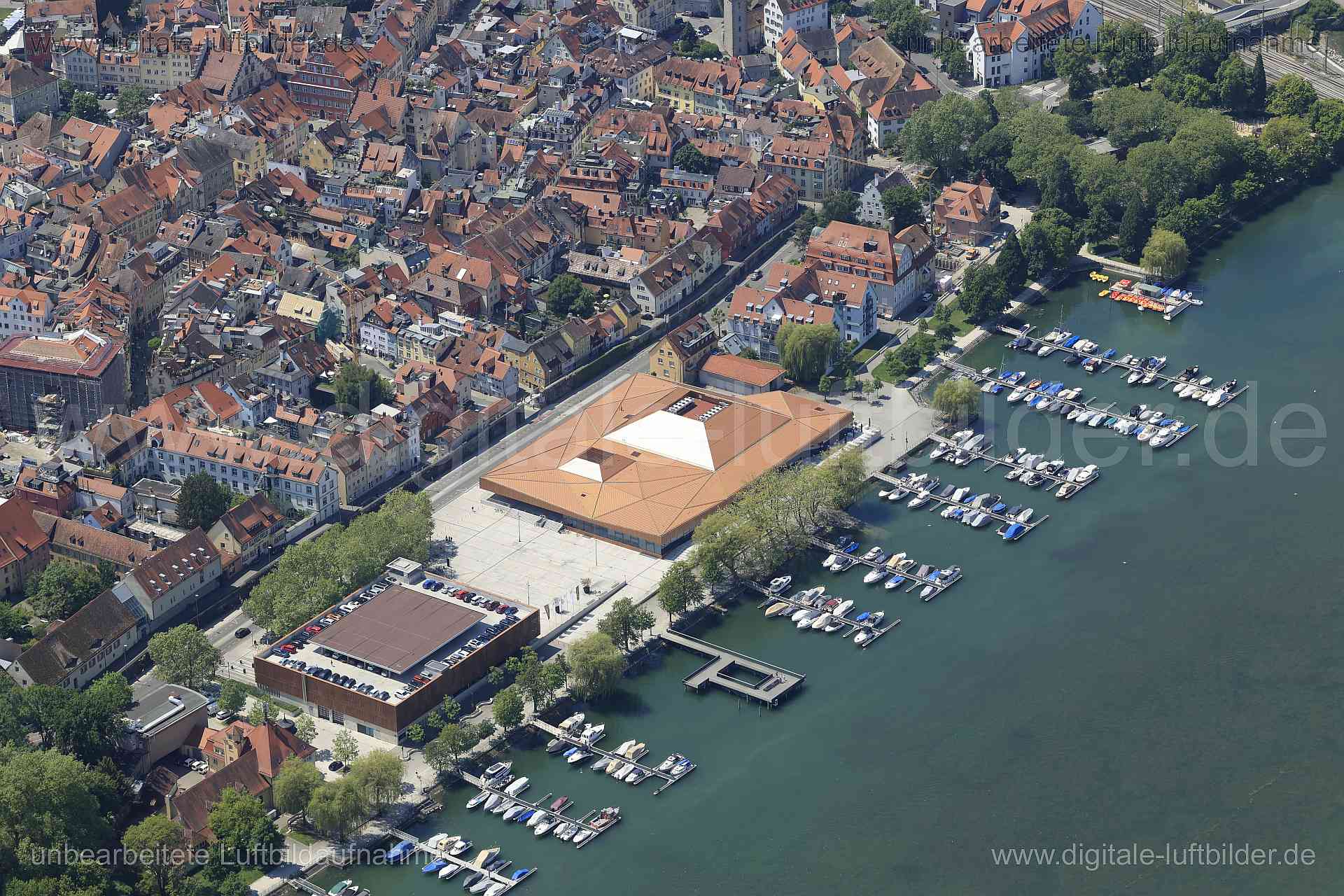 Luftaufnahme Inselhalle in Lindau | Schwaben, Bayern