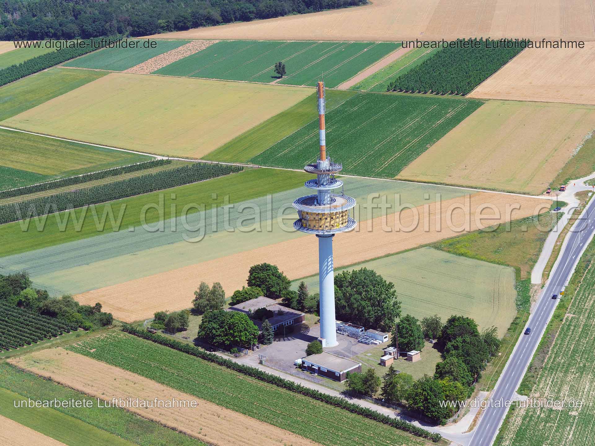 Luftaufnahme Funkturm bei Mainz in Mainz | Mainz, Rheinland-Pfalz