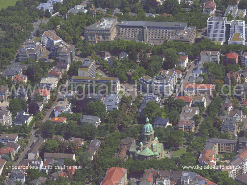 Luftaufnahme Christuskirche in Mannheim | Karlsruhe, Baden-Württemberg