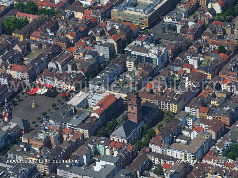 Luftaufnahme Citykirche Konkorden in Mannheim | Karlsruhe, Baden-Württemberg