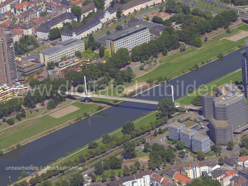 Luftaufnahme Collini Steg in Mannheim | Karlsruhe, Baden-Württemberg